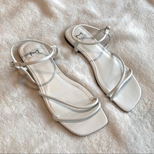 {Marc Fisher LTD} White Strap Sandals
